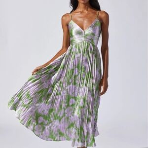 ASTR the Label, Maeve Pleated Midi Dress